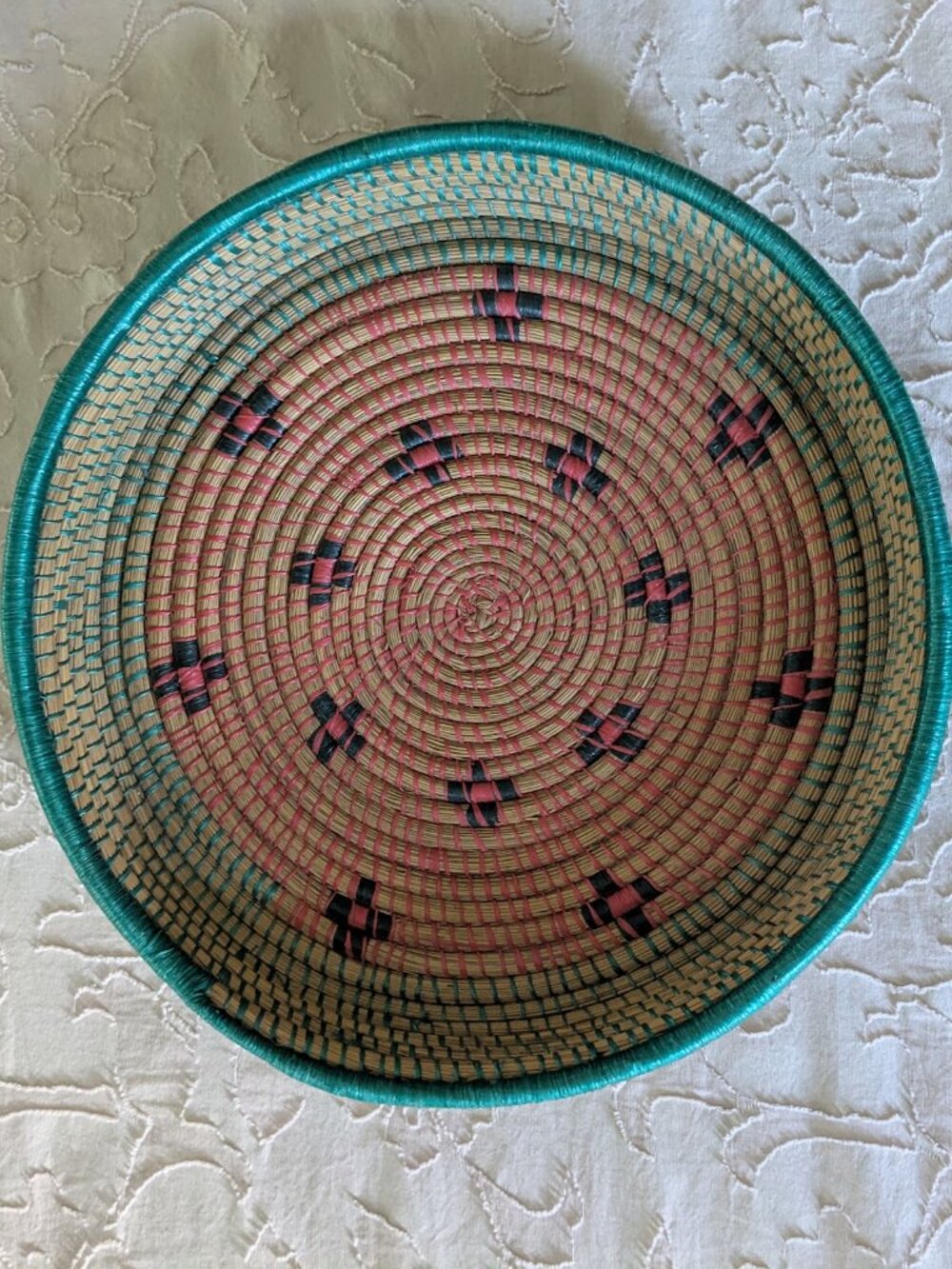 Handmade Woven Wolof Basket From Senegal